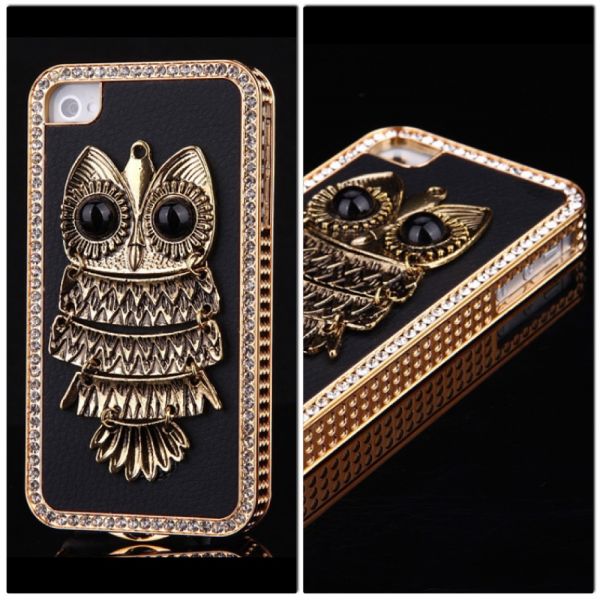 Case coruja em Strass - iPhone 4/4s